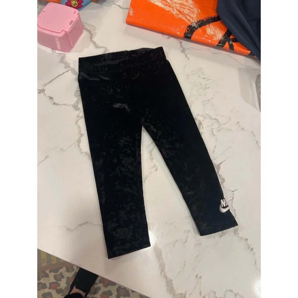 Nike Toddler‎ Crushed Velour Legging  Black 2T